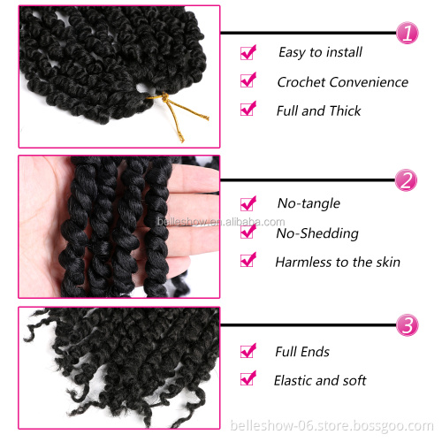 Wholesale Long Ombre Twist Crochet Loop pre twisted passion twist